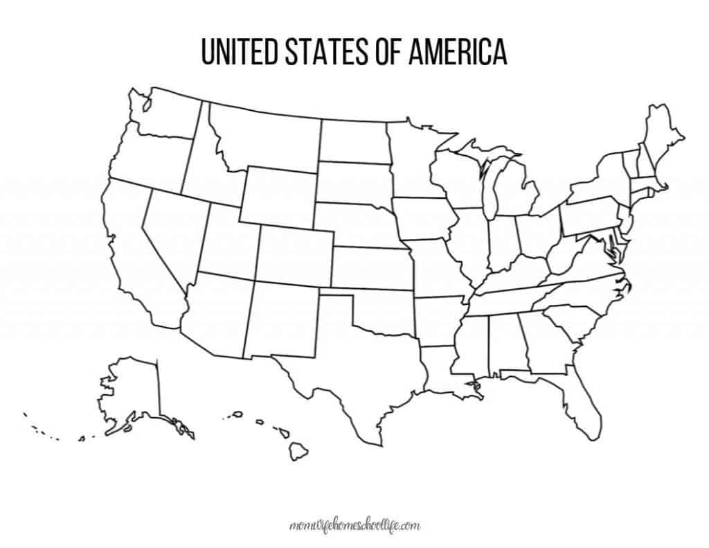 Blank United States Maps - Homeschool Printables For Free for Usa Map Printable Blank