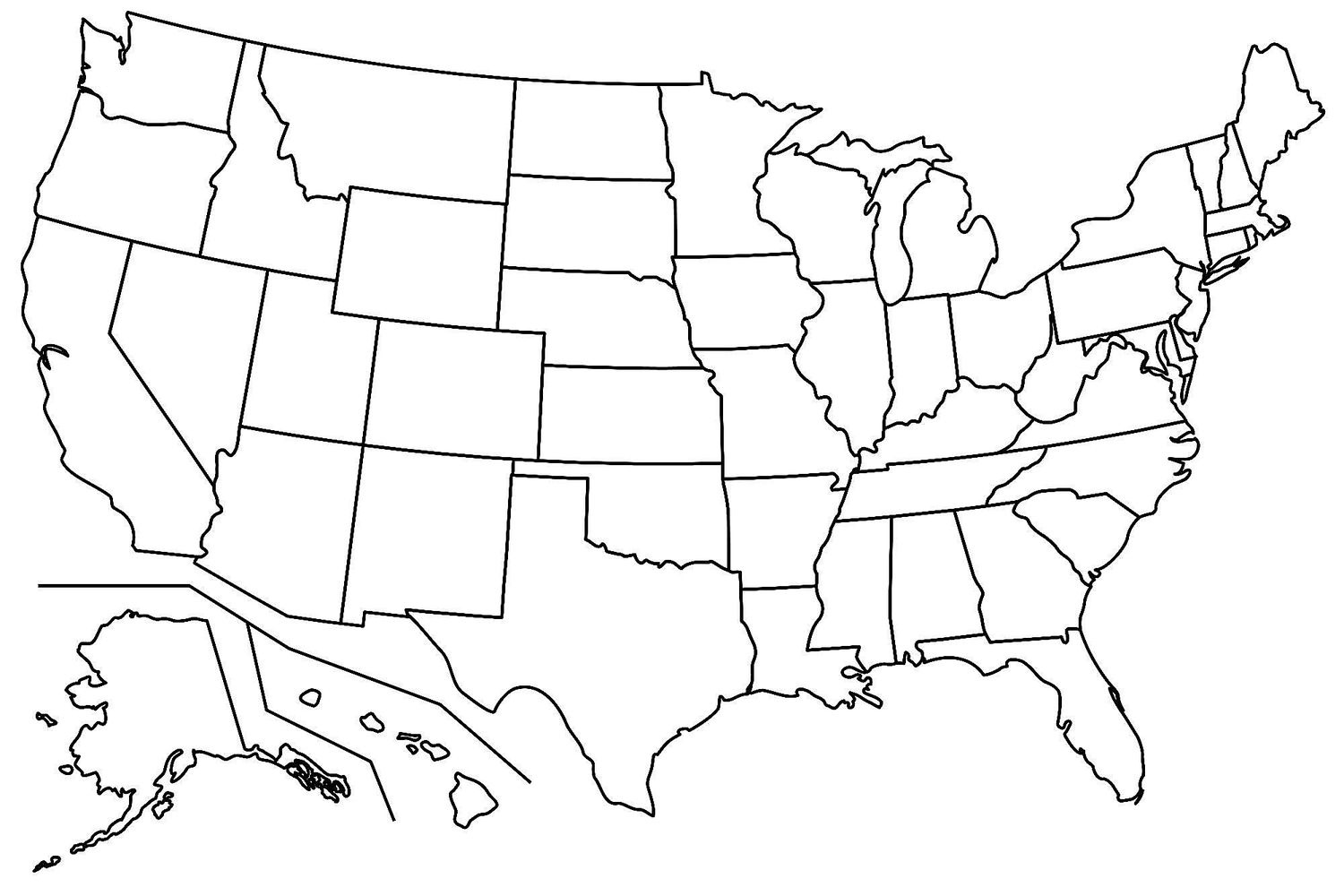 Blank Us Maps And Many Others in Blank Map of the United States