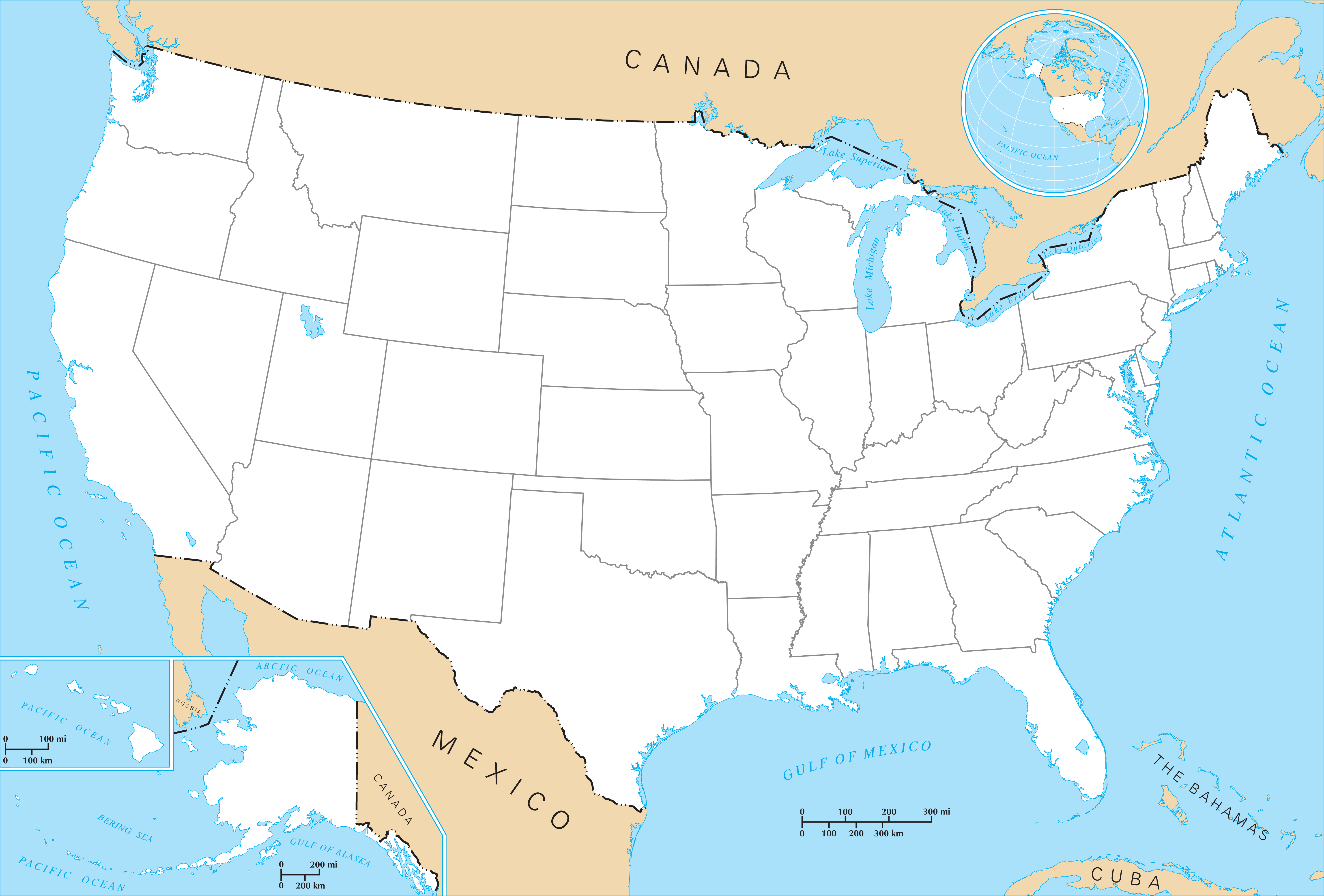 Datei:us State Outline Map – Wikipedia intended for Outline Map of the USA Printable