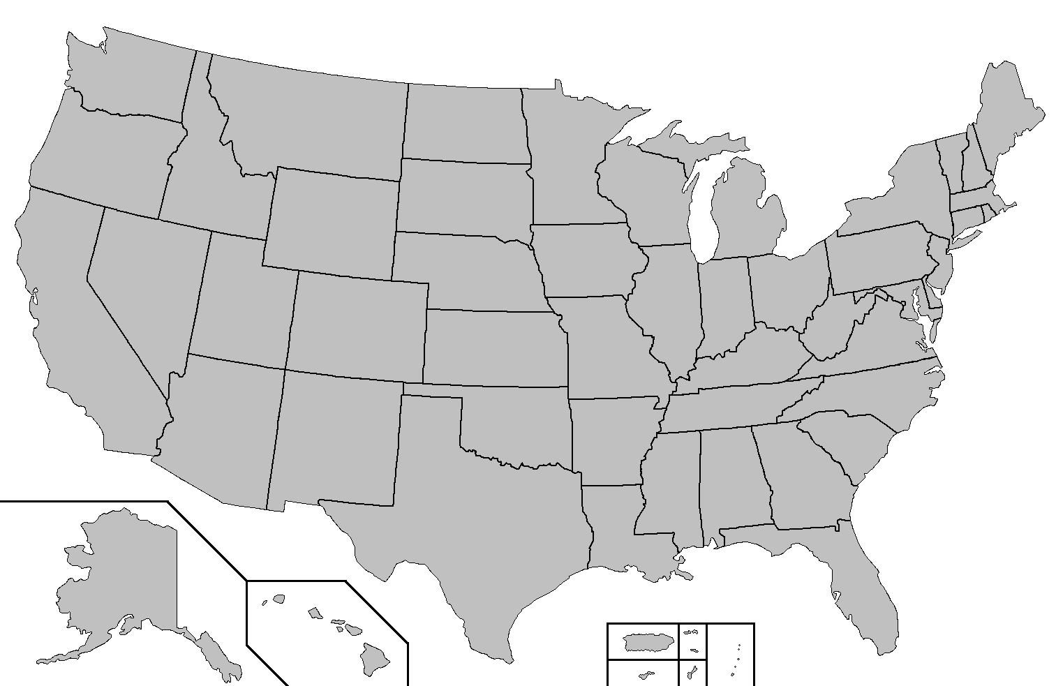 File:blank Map Of The United States - Wikipedia with regard to Printable Blank Map of the USA