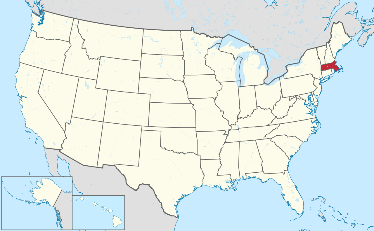 File:massachusetts In United States.svg - Wikipedia within Printable Map Of Usa Highlighting Massachusetts