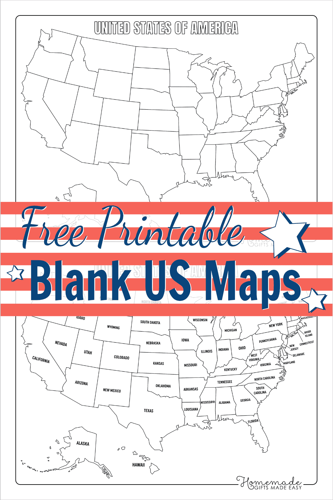 Free Printable Blank Us Map (Pdf Download) for Free Printable Map Of The Usa