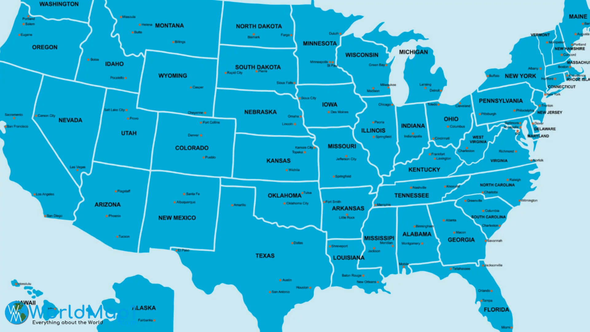 Free Printable United States Map With States intended for Free Printable Usa Map With States And Capitals