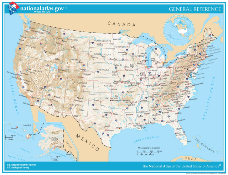 USA Map of States Printable