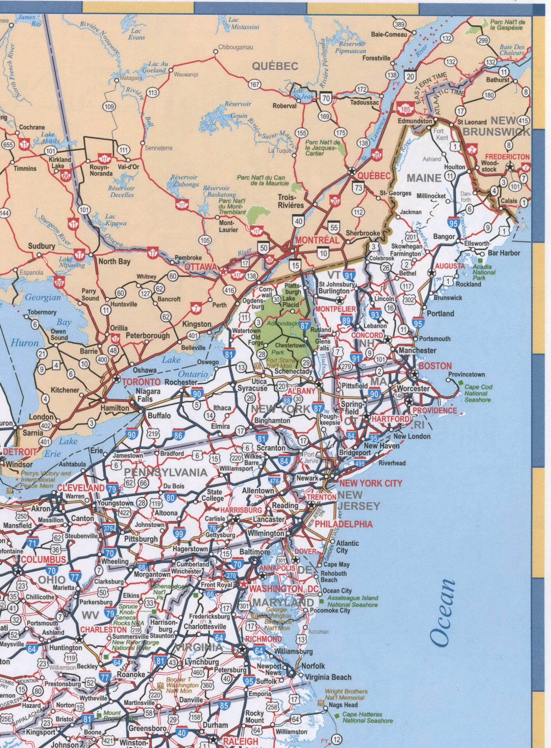 Map Of New England Region Usa within Printable Map of New England USA