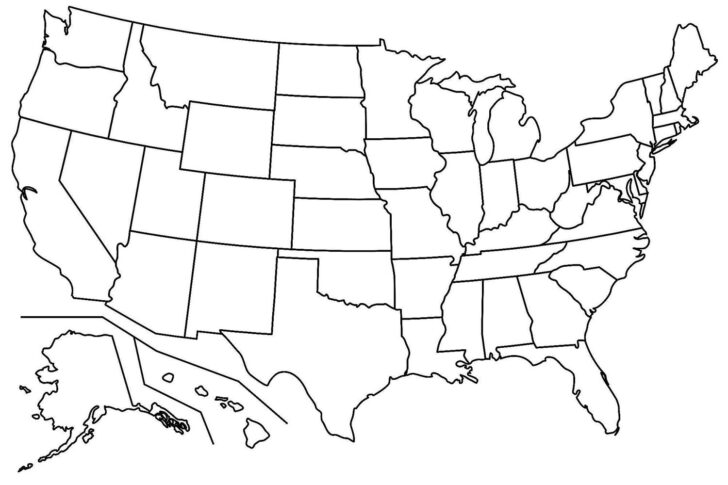 USA States Map Printable