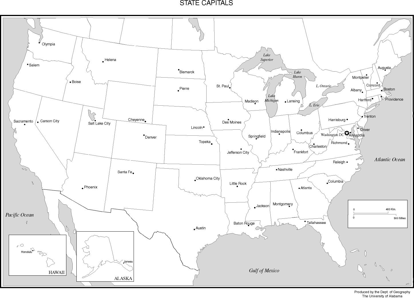 Maps Of The United States for Printable Map of USA with Cities and States