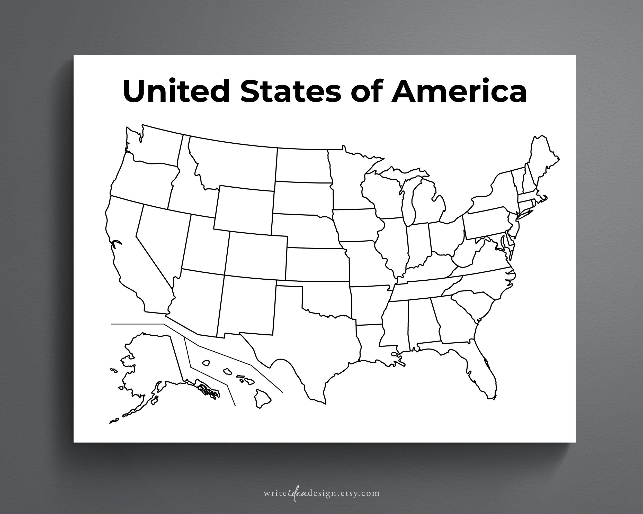 Printable Blank Us Map. Educational Map For Kids. Usa Coloring inside Blank Usa Map Coloring Page