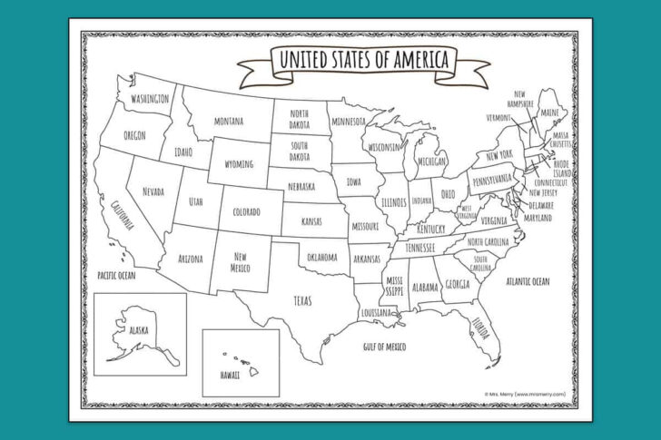 Map USA Printable