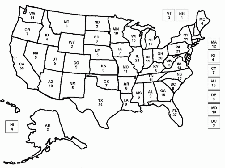 Blank USA Map Coloring Page