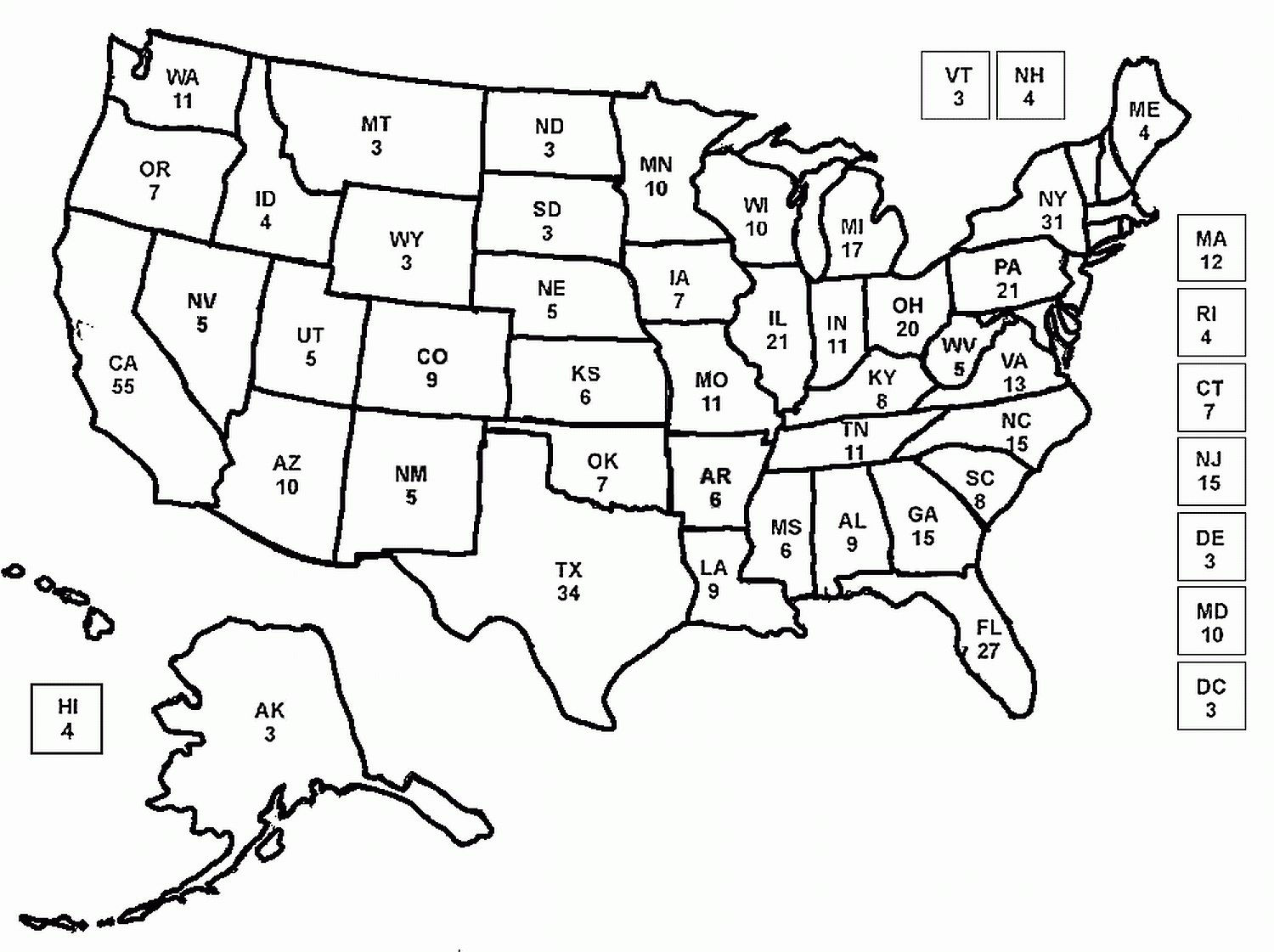 Printable United States Map Coloring Page - Clip Art Library for Blank Usa Map Coloring Page