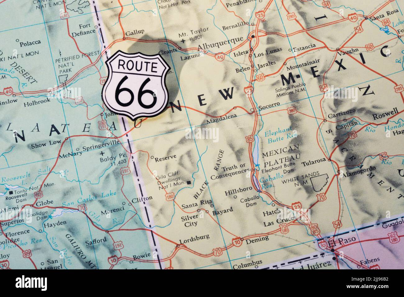 Route 66 Map Hi-Res Stock Photography And Images - Alamy within Printable Map Of Route 66 Usa