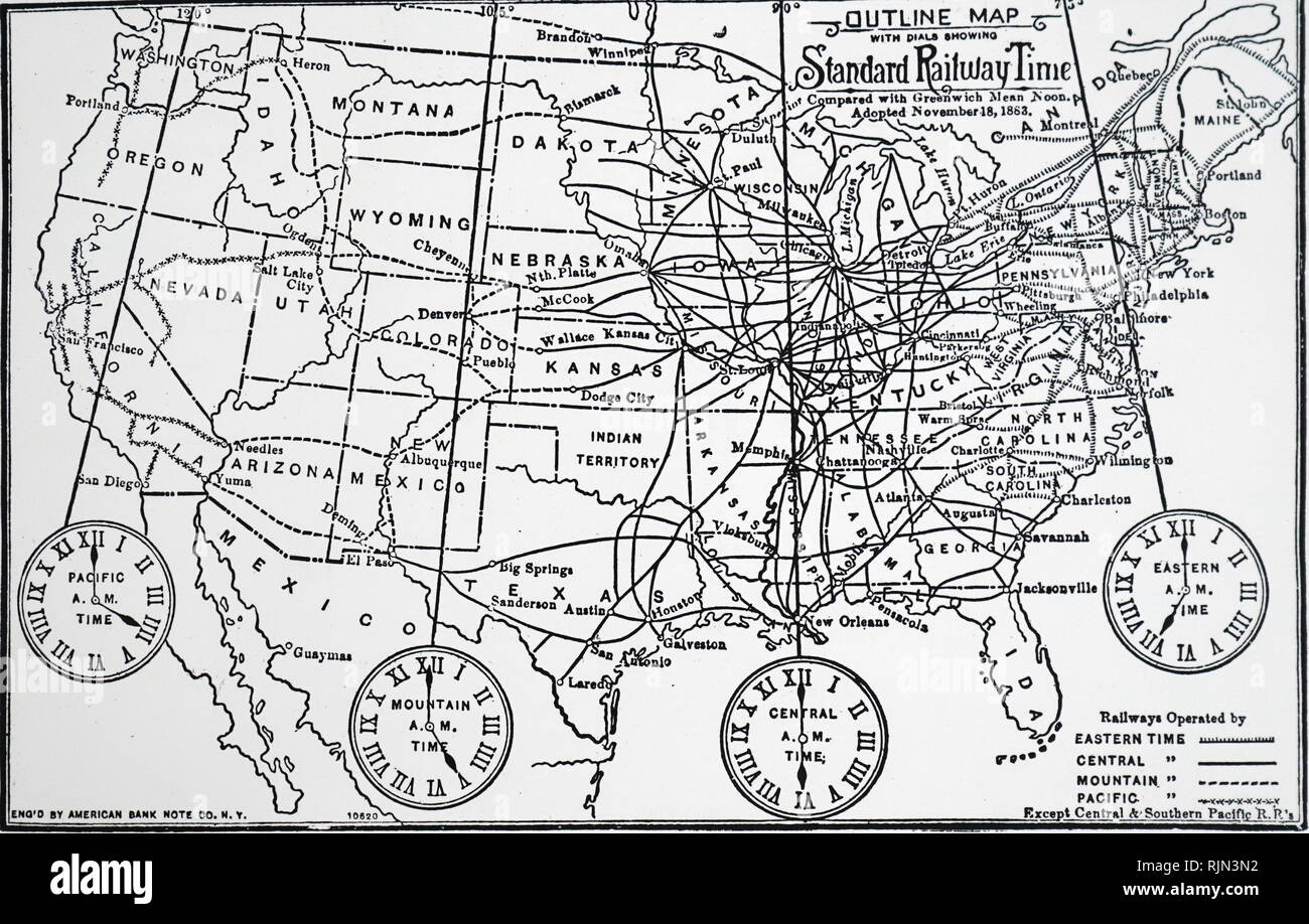 Time Zone Map Usa Hi-Res Stock Photography And Images - Alamy in Time Zone Map Usa Printable Black And White