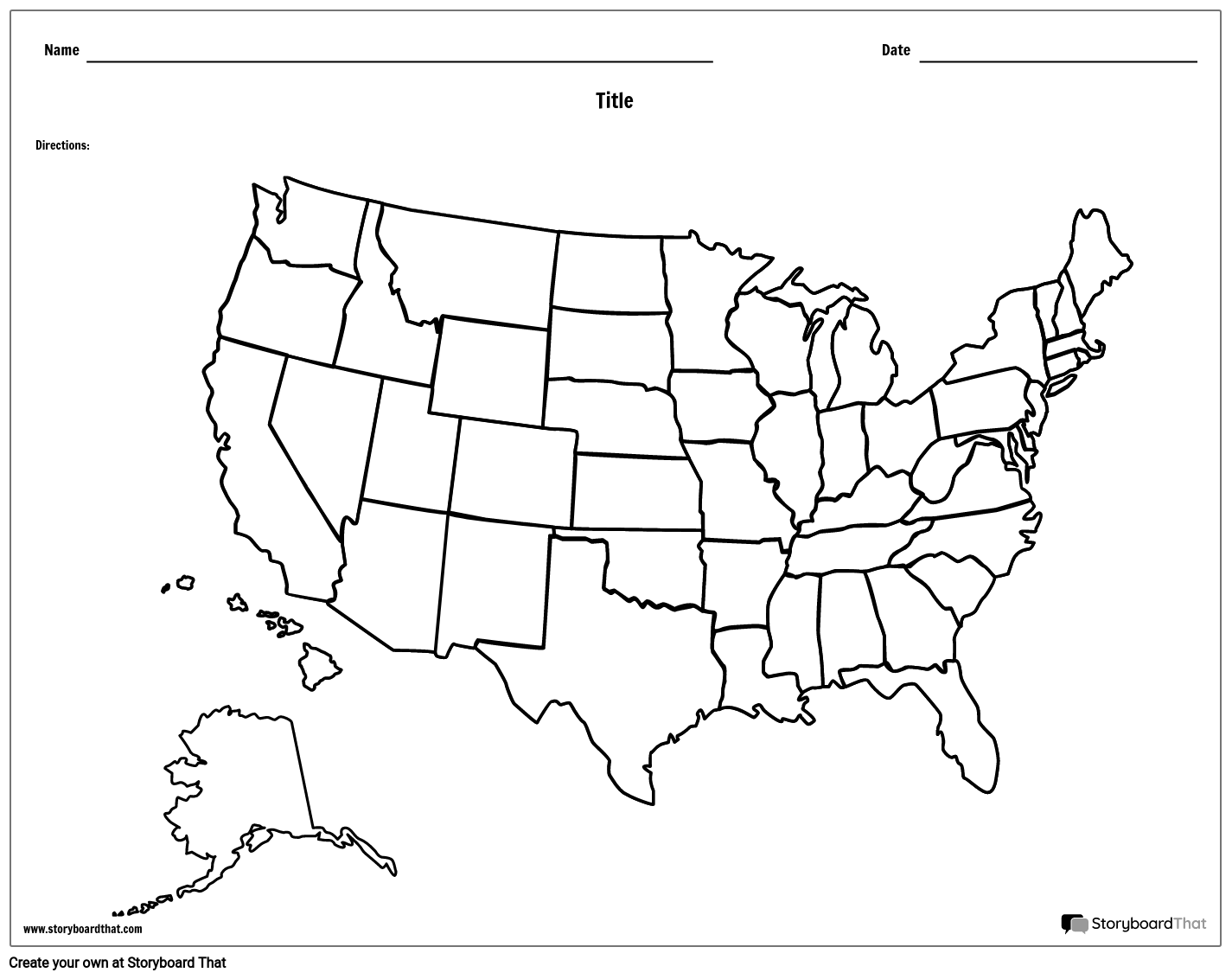 United States Map Storyboard Von Worksheet-Templates throughout Blank Usa Map Worksheet