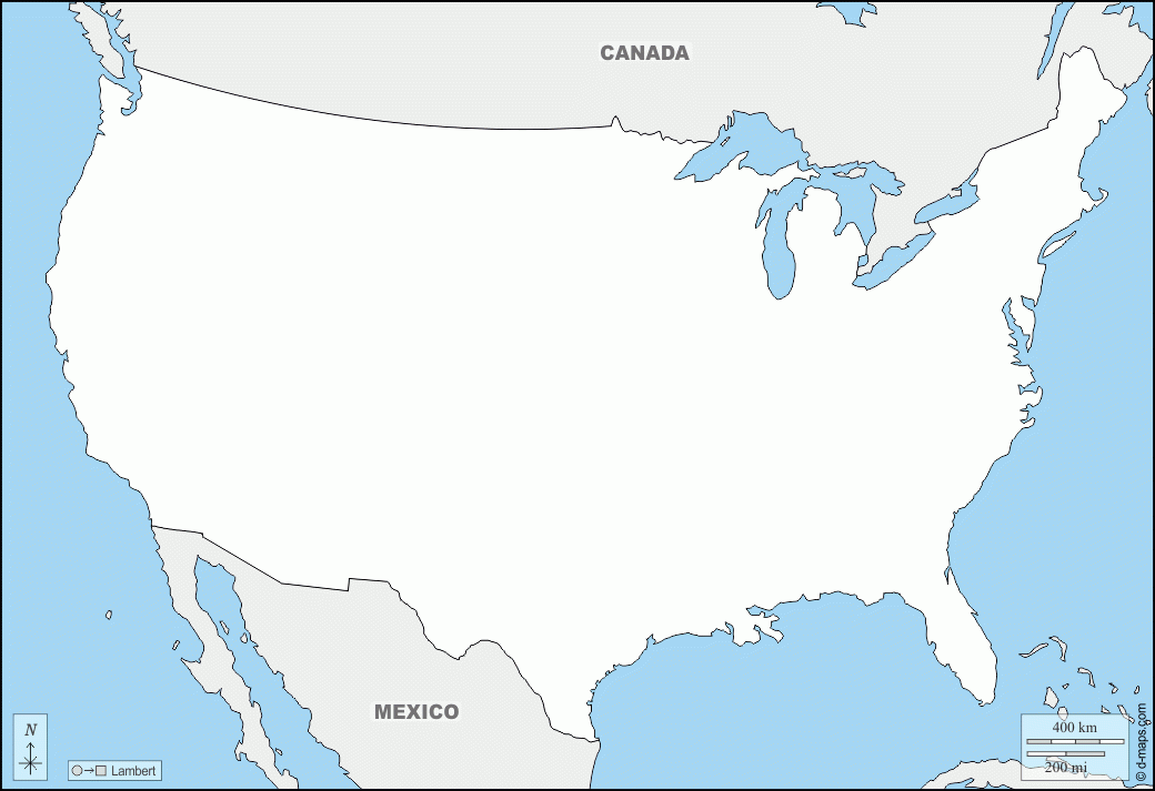 United States (Usa) Free Map, Free Blank Map, Free Outline Map for Blank Usa Map Free