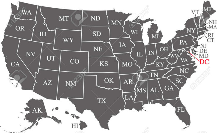 Free Printable Map of USA With States and Capitals