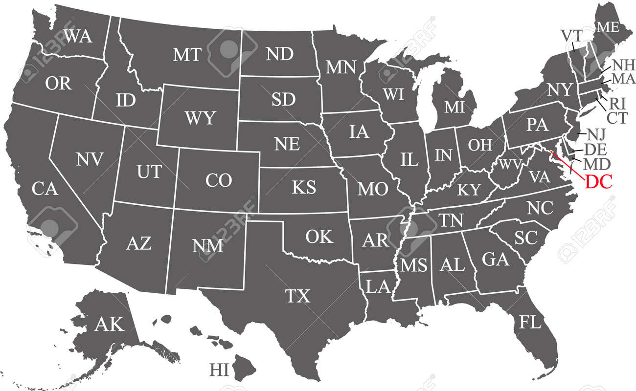 Usa Map States And Capitals Printable Royalty Free Svg, Cliparts with regard to Free Printable Map of USA With States and Capitals