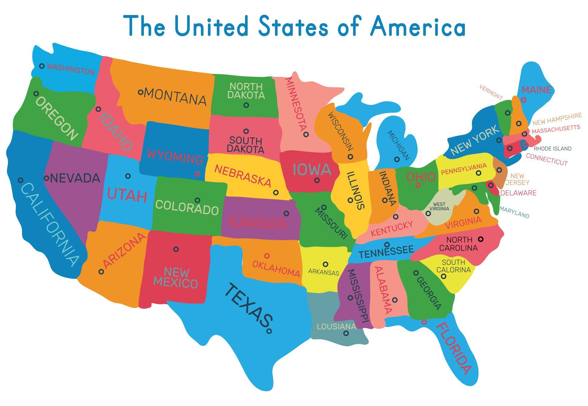 Usa Maps United States Colored - 10 Free Pdf Printables | Printablee for Free Map Of Usa Printable