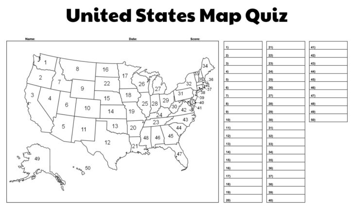 USA States Map Printable Free