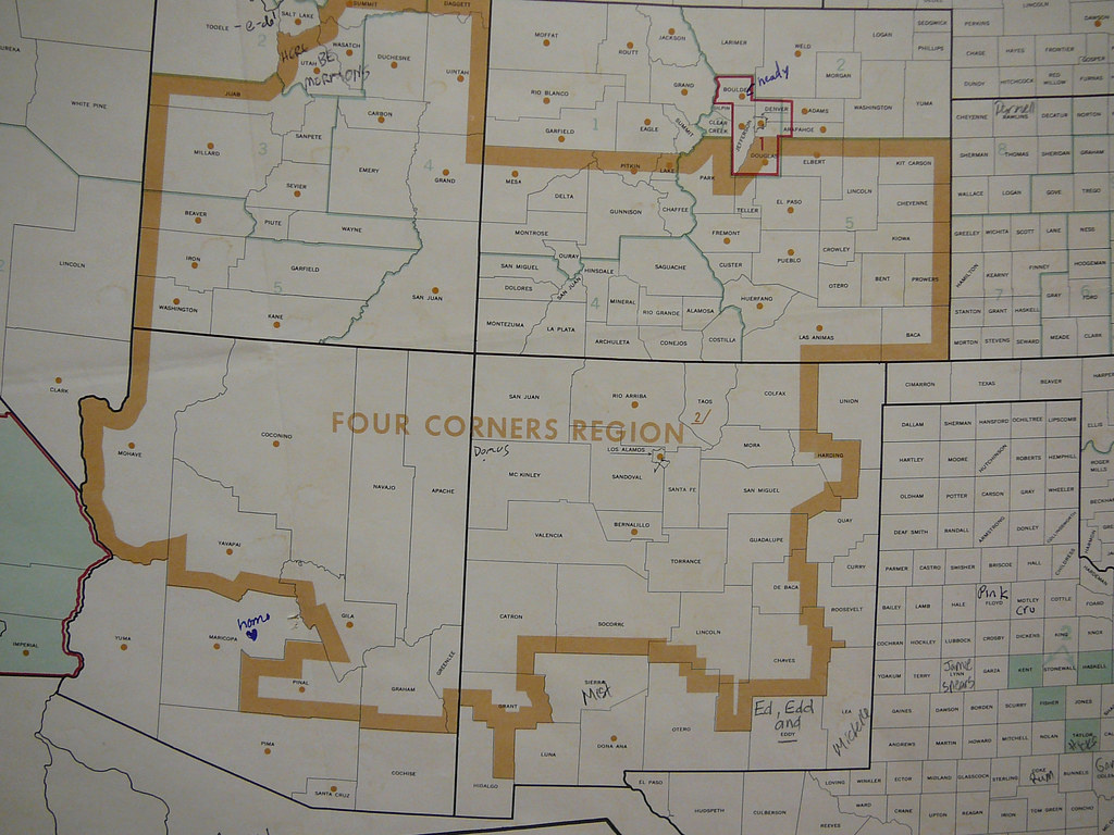 04-05-11 - Map Of The Us - Four Corners Region | Here There … | Flickr with regard to Map Of 4 Corners Area Usa