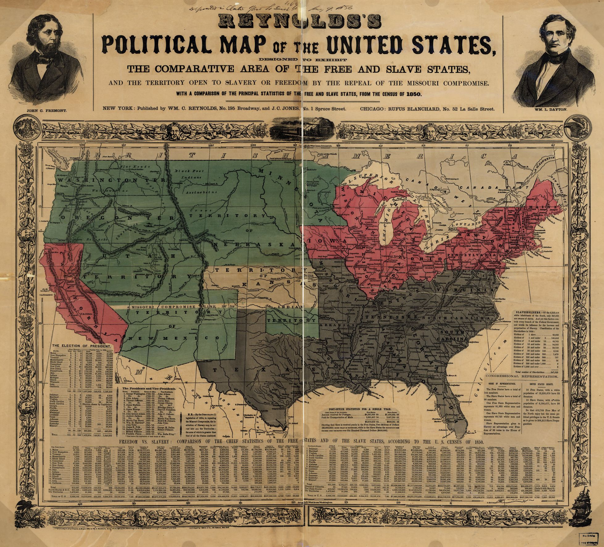 1850 Political Map Of The United States inside Map Of The Usa In 1850