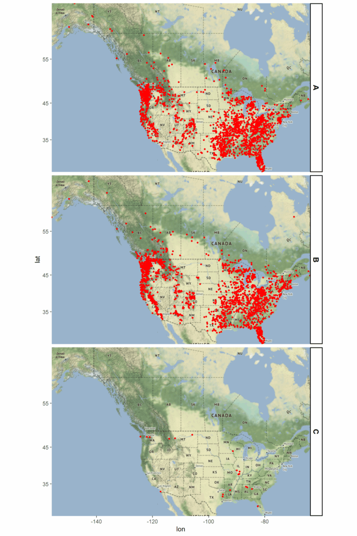 Map of Bigfoot Sightings In USA