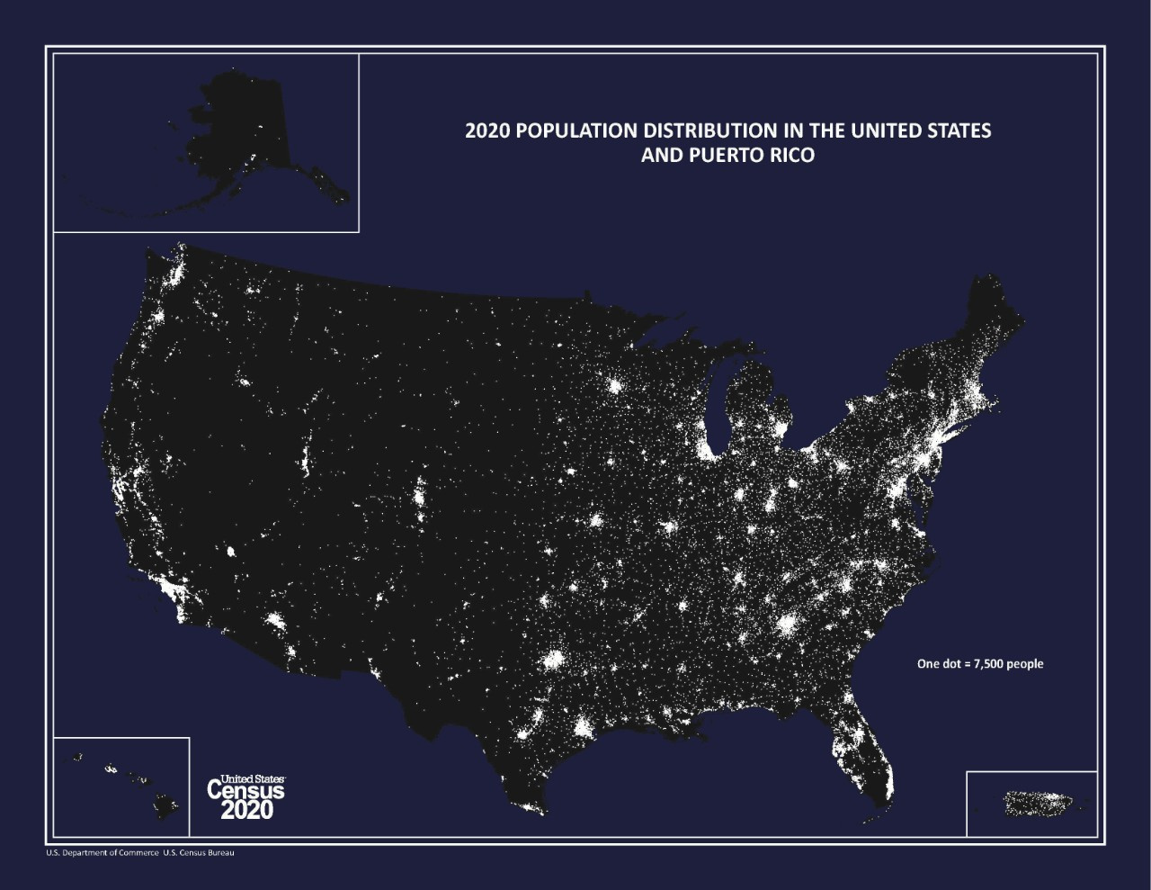 2020 Population Distribution In The United States And Puerto Rico regarding Map Of Usa By Population Density