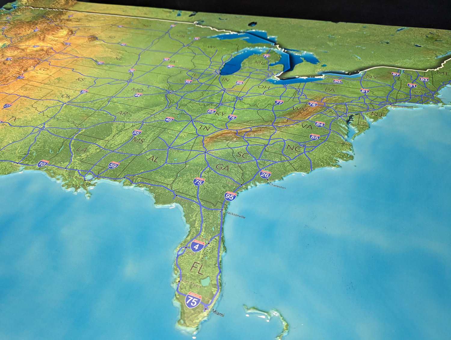 3D Map Of The United States - Whiteclouds regarding Create 3d Lanscape Map of USA