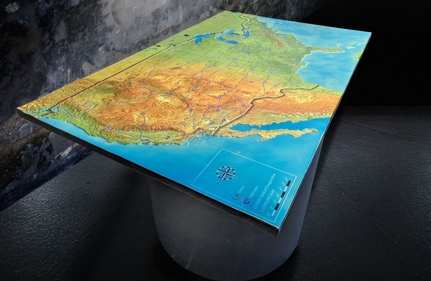 3D Map Of The United States - Whiteclouds with Create 3d Lanscape Map of USA
