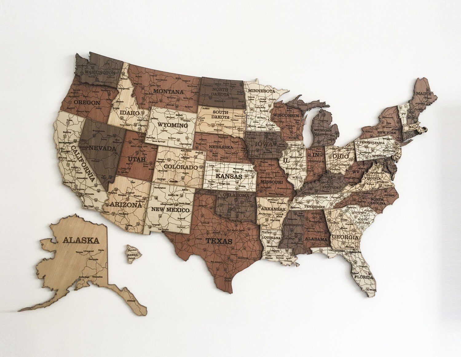 3D Wood Usa Map - Premium Wall Decor - Usa Travel Map throughout Wooden Map of USA For Pictures