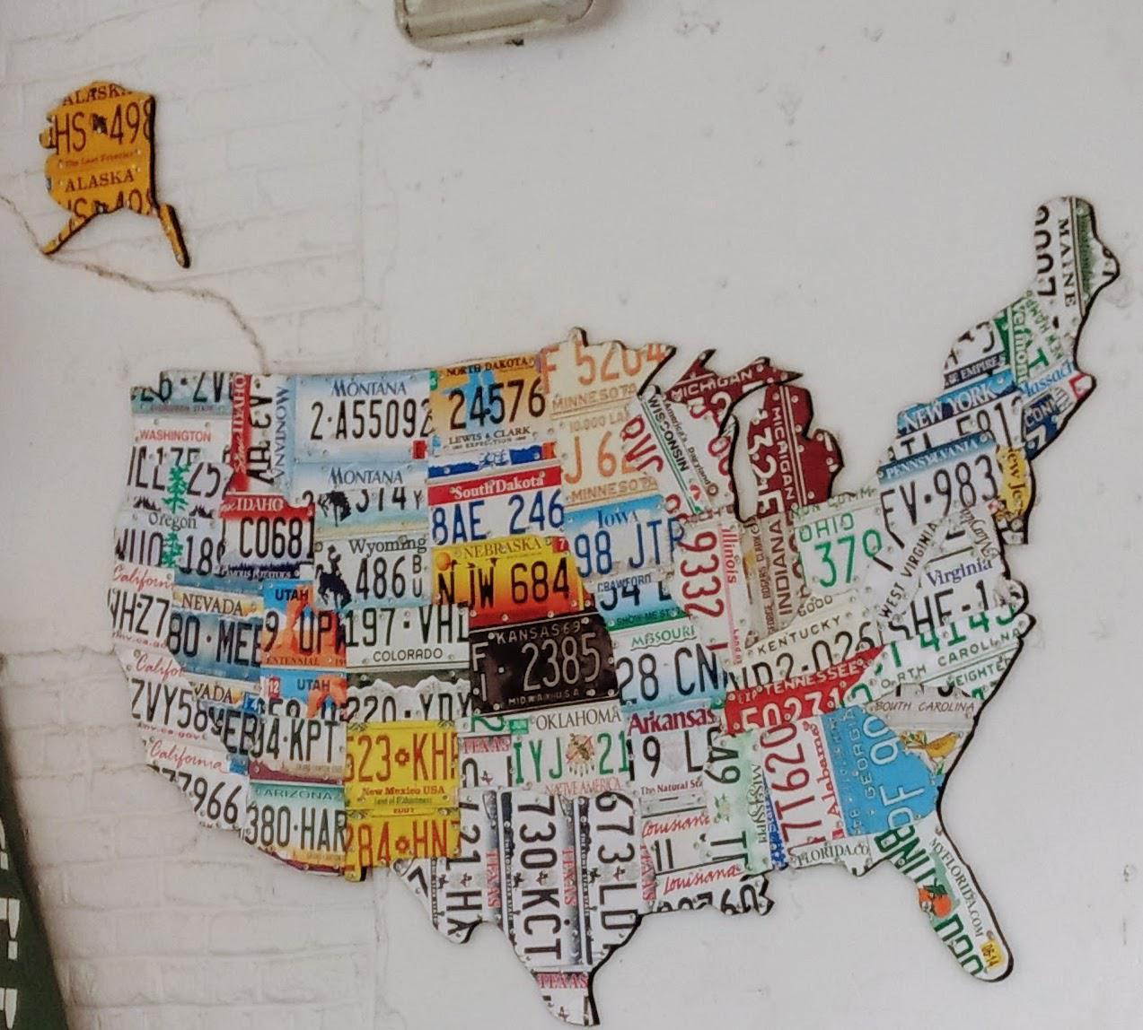 A Map Of The Usa Made Of The States&amp;#039; License Plates : R inside USA Map Made of License Plates