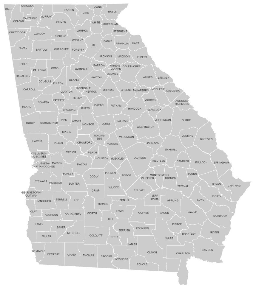 Accg Advancing Georgia&amp;#039;S Counties regarding Map of Counties In Georgia USA