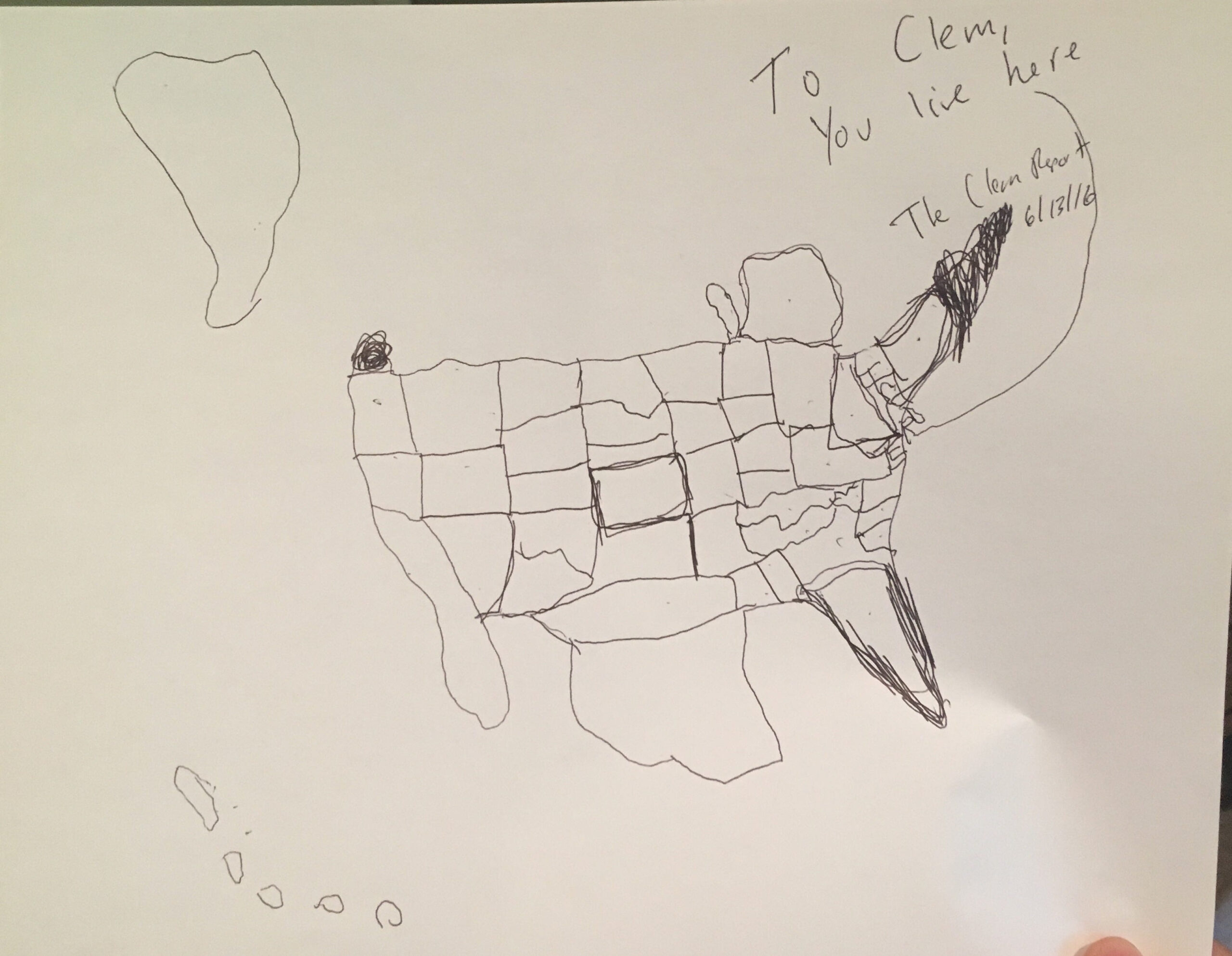 Al Franken&amp;#039;S Freehand Drawing Of The United States Map From Memory in Al Franken Draws Map Of Usa