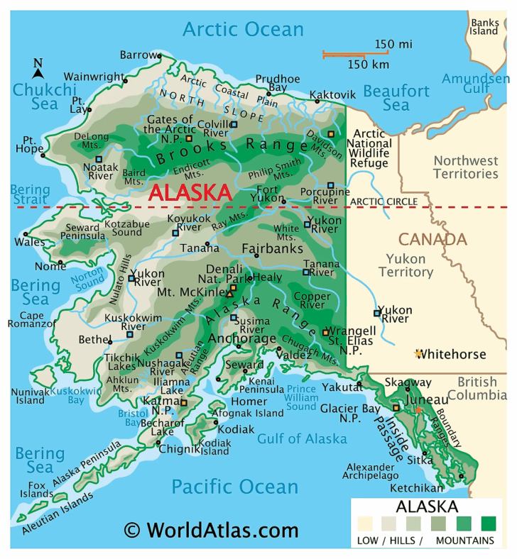 Alaska On the Map of USA