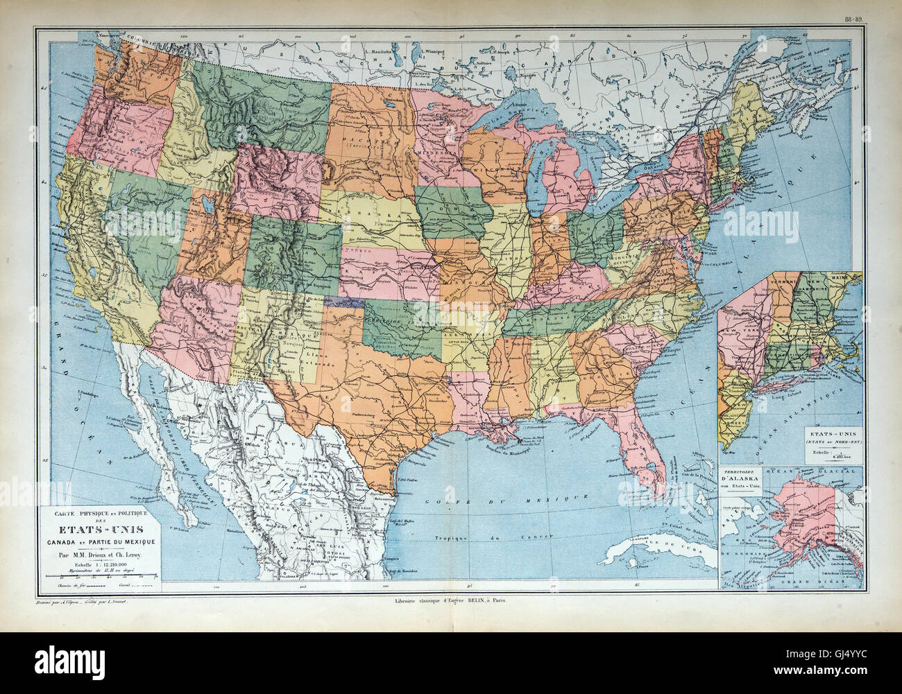 Alte Karte Von 1883, Amerika, Us, Usa, Vereinigte Staaten pertaining to Map of the USA In 1883