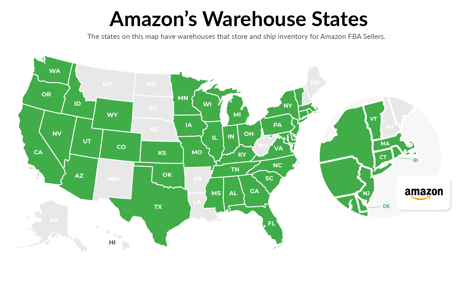 Amazon Fulfillment Center Locations - ✓ 3Pl Services For Amazon throughout Map Of Amazon Distribution Centers Usa