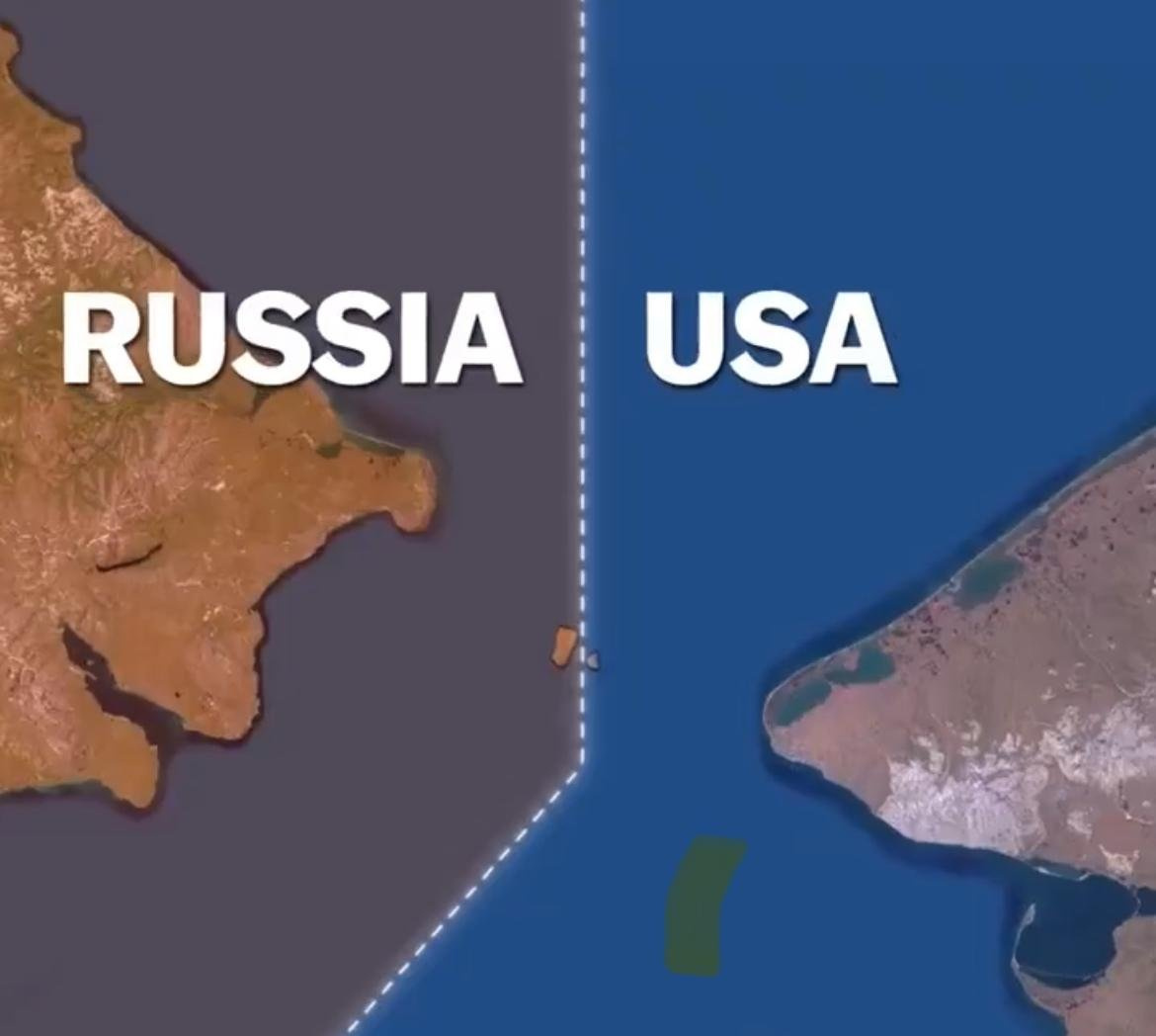 America And Russia Have Only Two Miles Distance, Says Elon Musk with Map of Russia and USA Distance