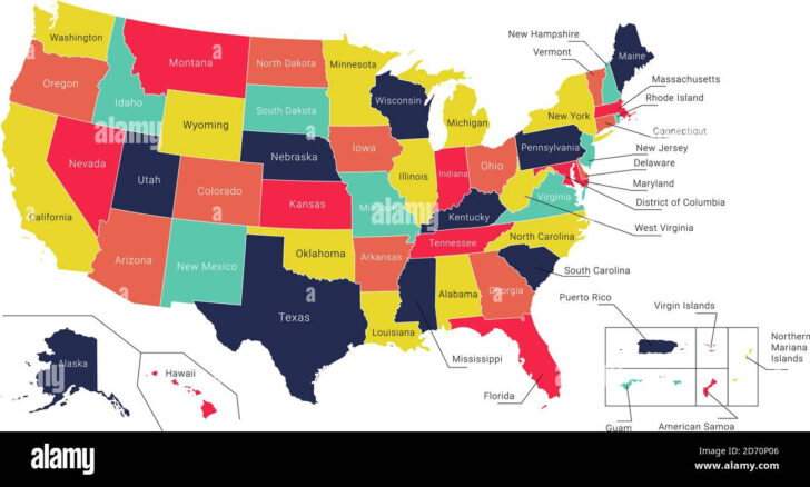 Political Map of USA with States