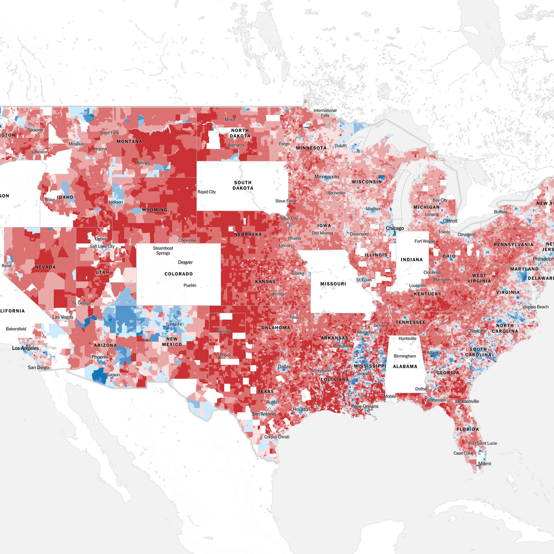 An Extremely Detailed Map Of The 2024 Election Results: Trump Vs pertaining to Political Party Map Of Usa 2025