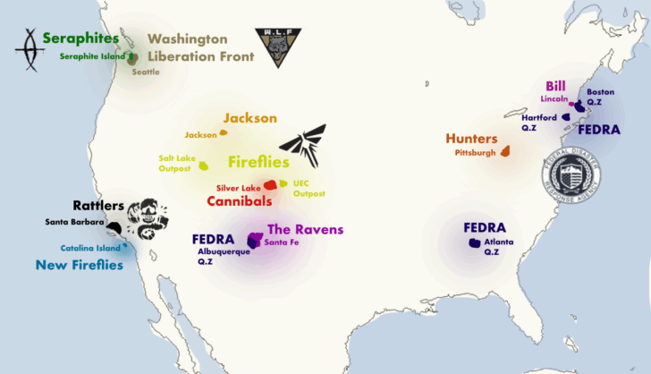 The Last of Us USA Map