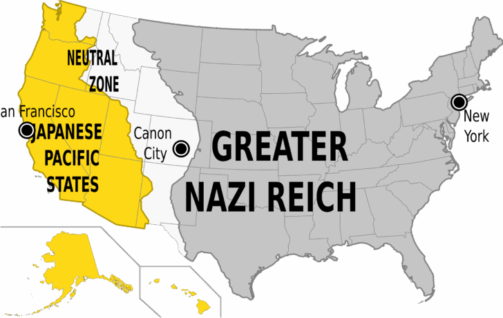 Man In the High Castle Map of USA Man In the High Castle Map of USA