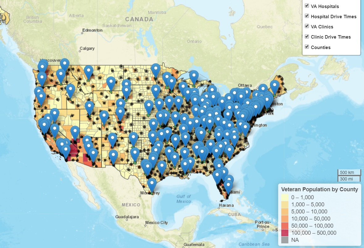 Are You A 30-Minute Drive From Your Nearest Va Medical Facility inside Map of Va Hospitals In USA