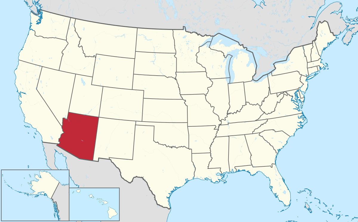 Arizona – Reiseführer Auf Wikivoyage for Arizona On the Map of USA