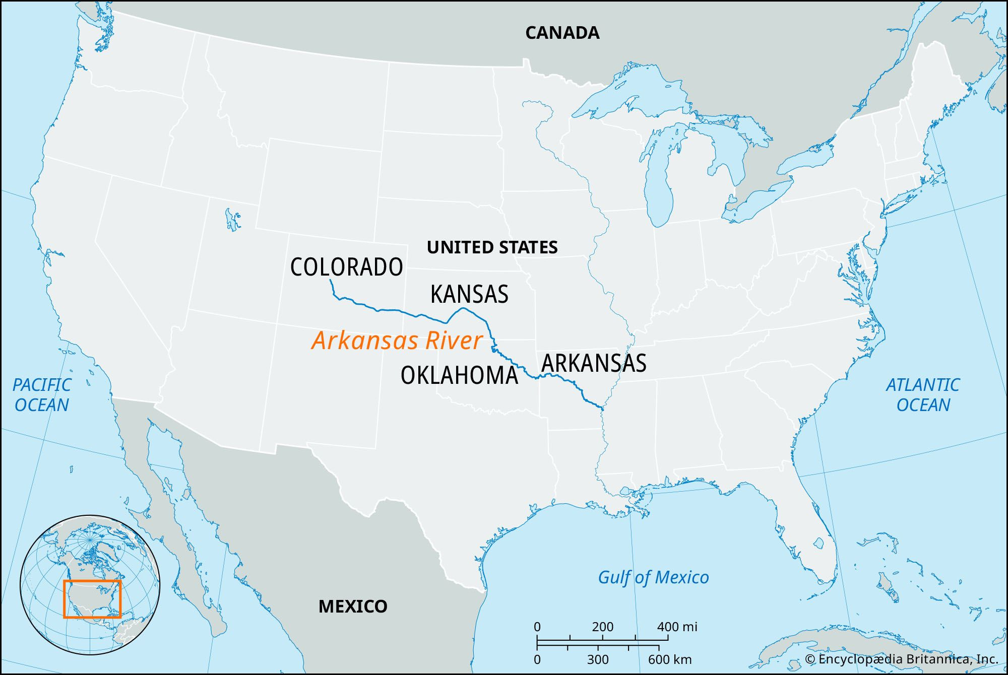 Arkansas River | History, Basin, Location, Map, &amp;amp; Facts | Britannica with regard to Arkansas River On Map Of Usa