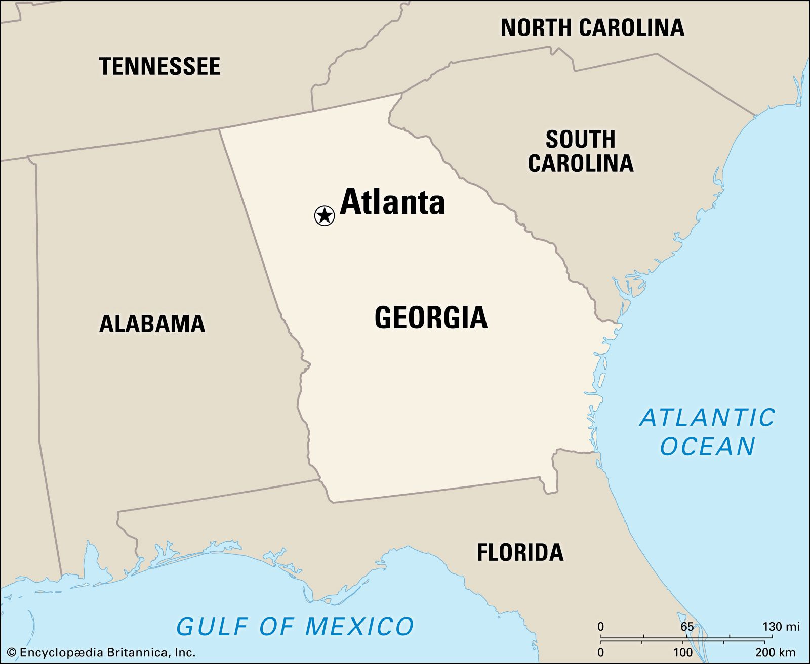 Atlanta | History, Population, Facts, &amp;amp; Points Of Interest pertaining to Map Of Usa Showing Atlanta Georgia