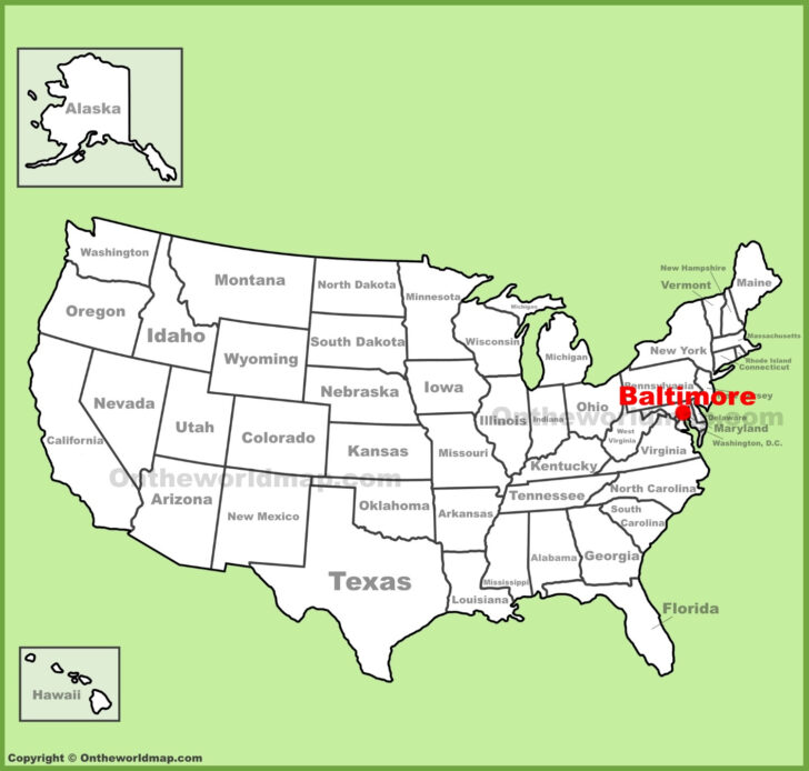 Location of Maryland In USA Map