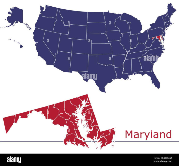 Baltimore Maryland On Map of USA