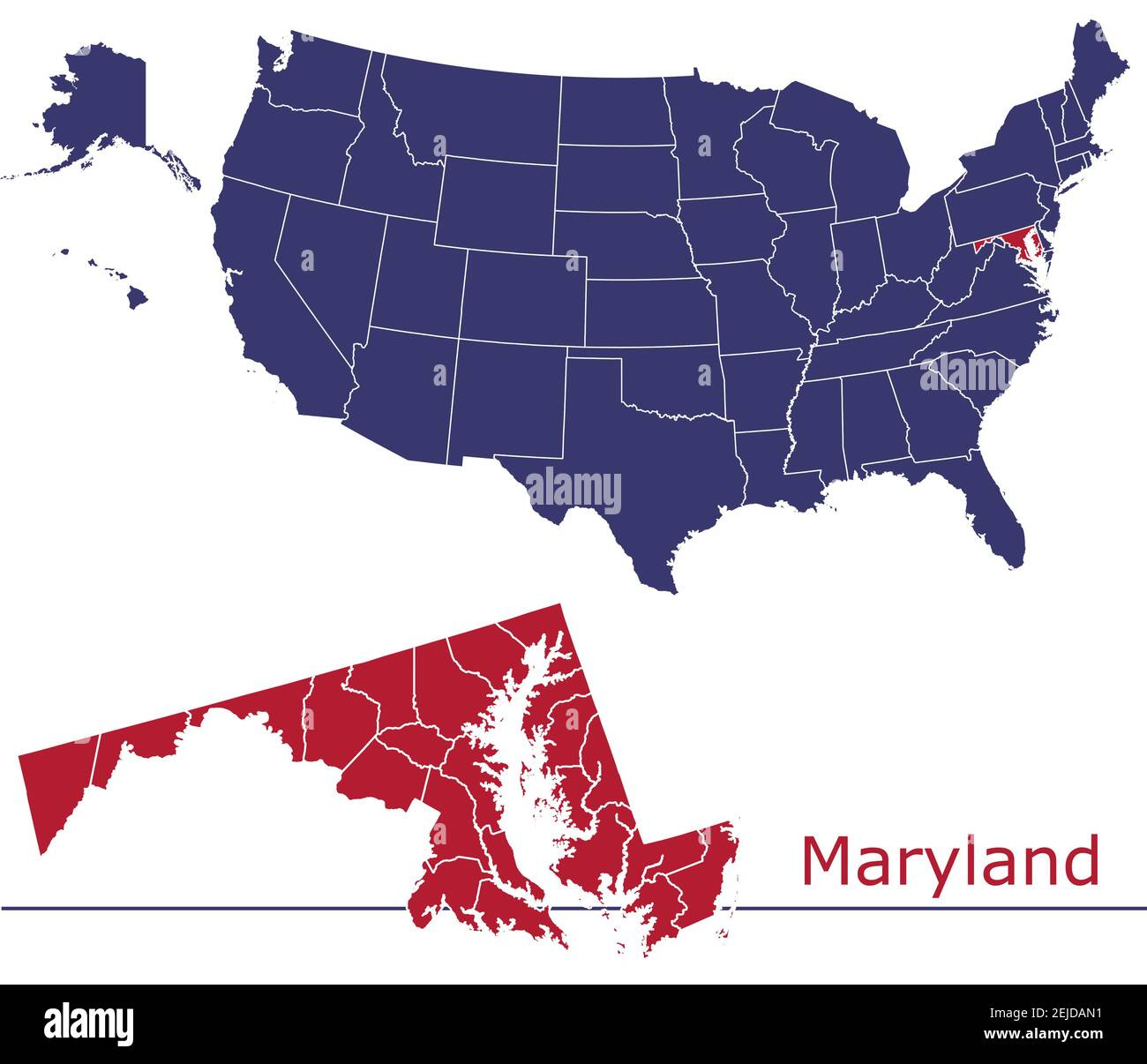 Baltimore Maryland Usa Usa Die Staaten Stock-Vektorgrafiken Kaufen for Baltimore Maryland On Map Of Usa