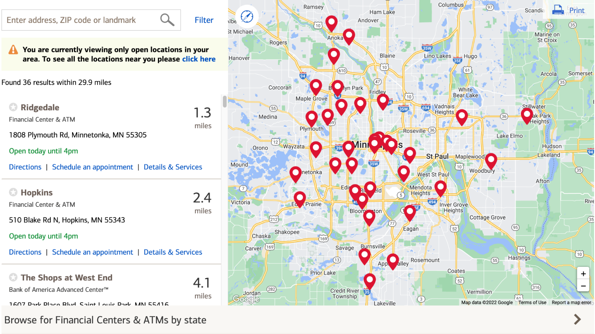 Bank Of America Near Me? Find Branches And Atms Close| Nasdaq with regard to Bank of America Locations In USA Map