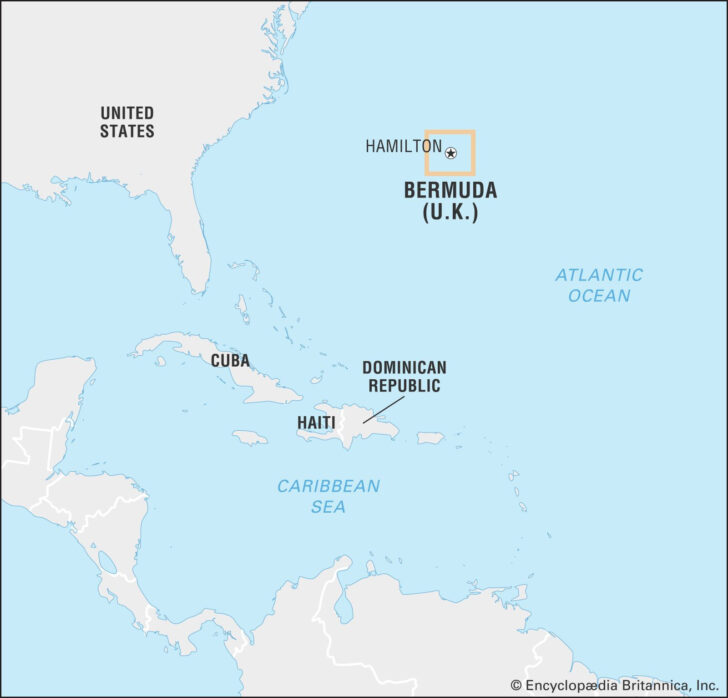 Map of East Coast USA and Bermuda Map of East Coast USA and Bermuda
